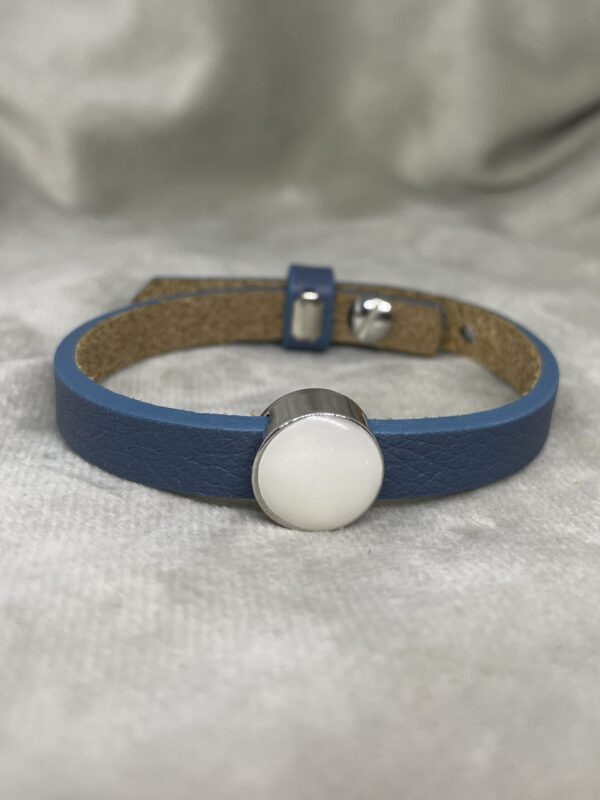 Armband leer en melk - Leren armbanden sieraad