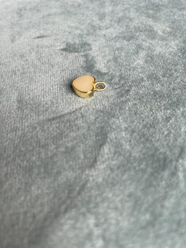 Deze bedel moedermelk is maar 9 mm, het heeft een stevige bezel waar de moedermelk in gaat. Het is geschikt voor een armbandje of een ketting.