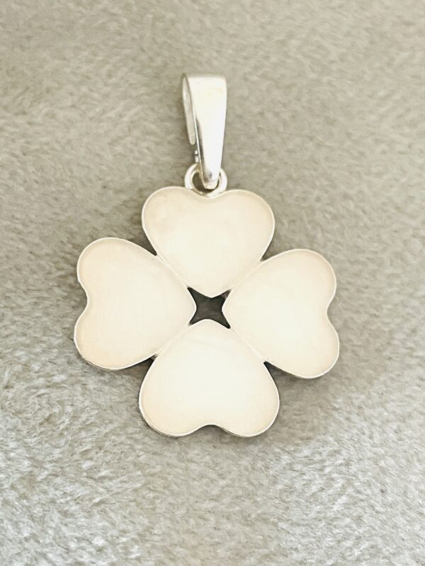 Borstmelk-klaver-hanger - Zilveren Hangers sieraad