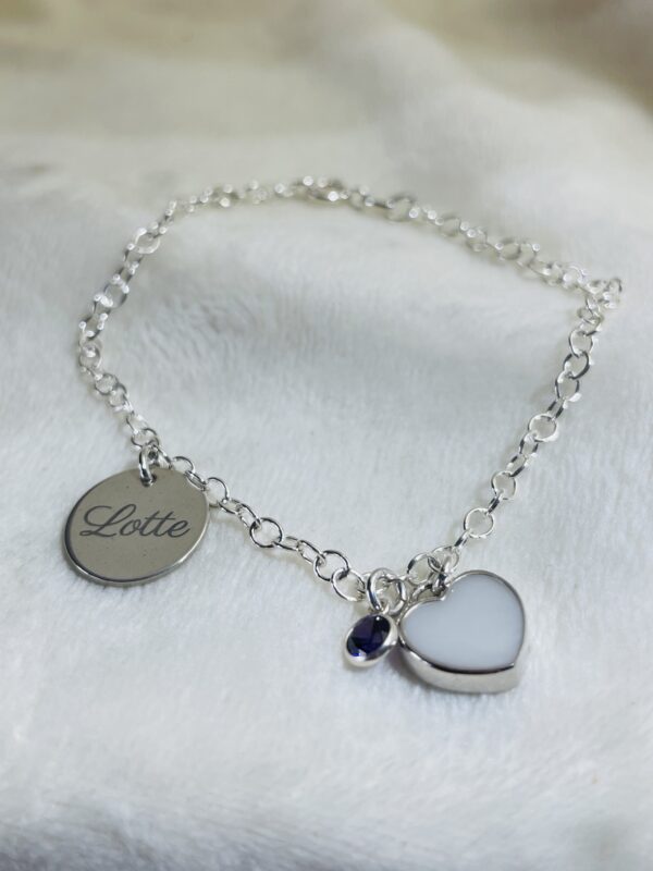 Borst-birth-graveer - Zilveren armbanden sieraad